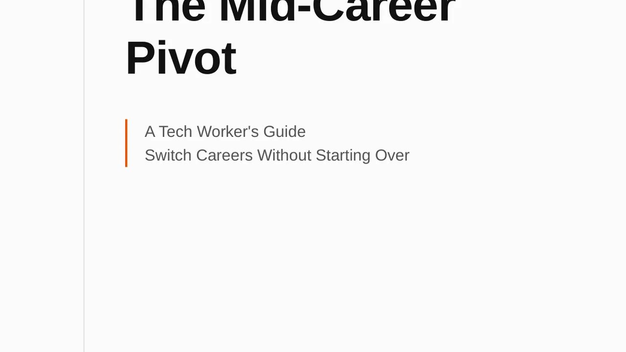 The Tech Career Pivot That Actually Works